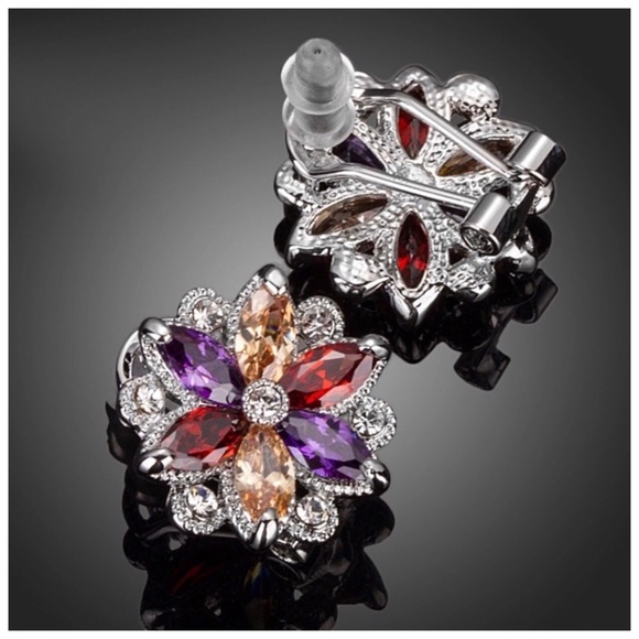 🎁 Swarovski Crystals Aliya Colorful Earrings - Picture 3 of 4